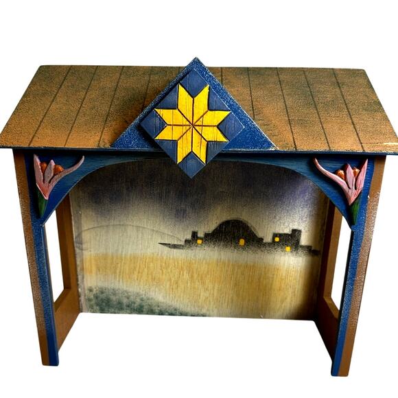 Jim Shore 2003 Heartwood Creek #113258 Nativity Stable Creche - Picture 1 of 9